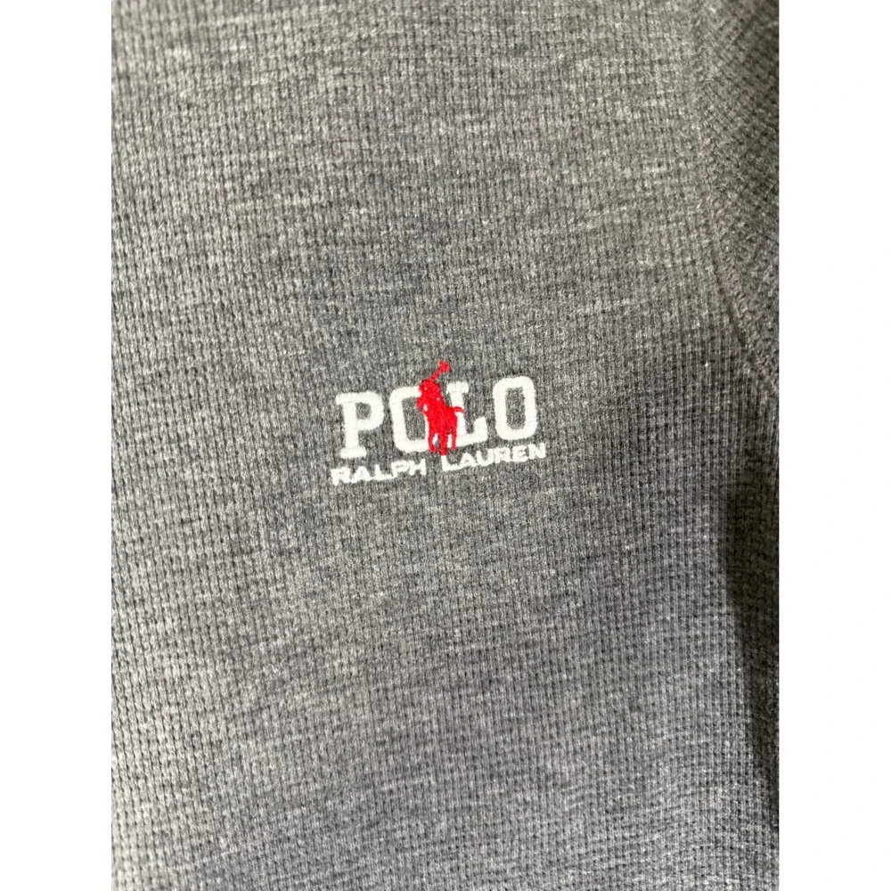 Polo Ralph Lauren Mens Gray Waffle Knit Thermal Sleepwear Shirt S MPW03F